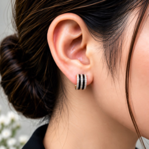 Half-Hoop ya Huggie Earring ( Golden Touch )